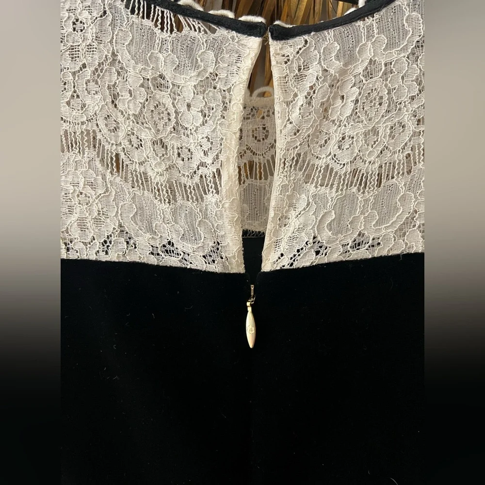 Draper James Black Dress with Cream Lace Detail - Picture 5 of 5